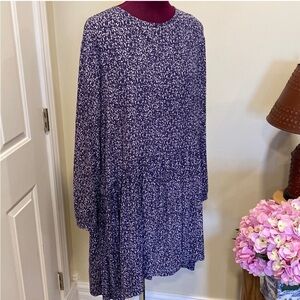 NWT Mister Zimi Blue and White Patterned Dress